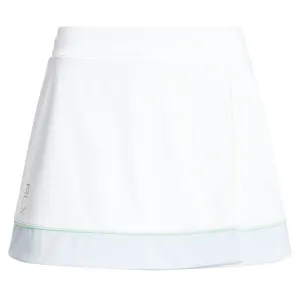 15 Inch Faux-Wrap A-Line Skort Ceramic White/Oxford Blue/Athens Green