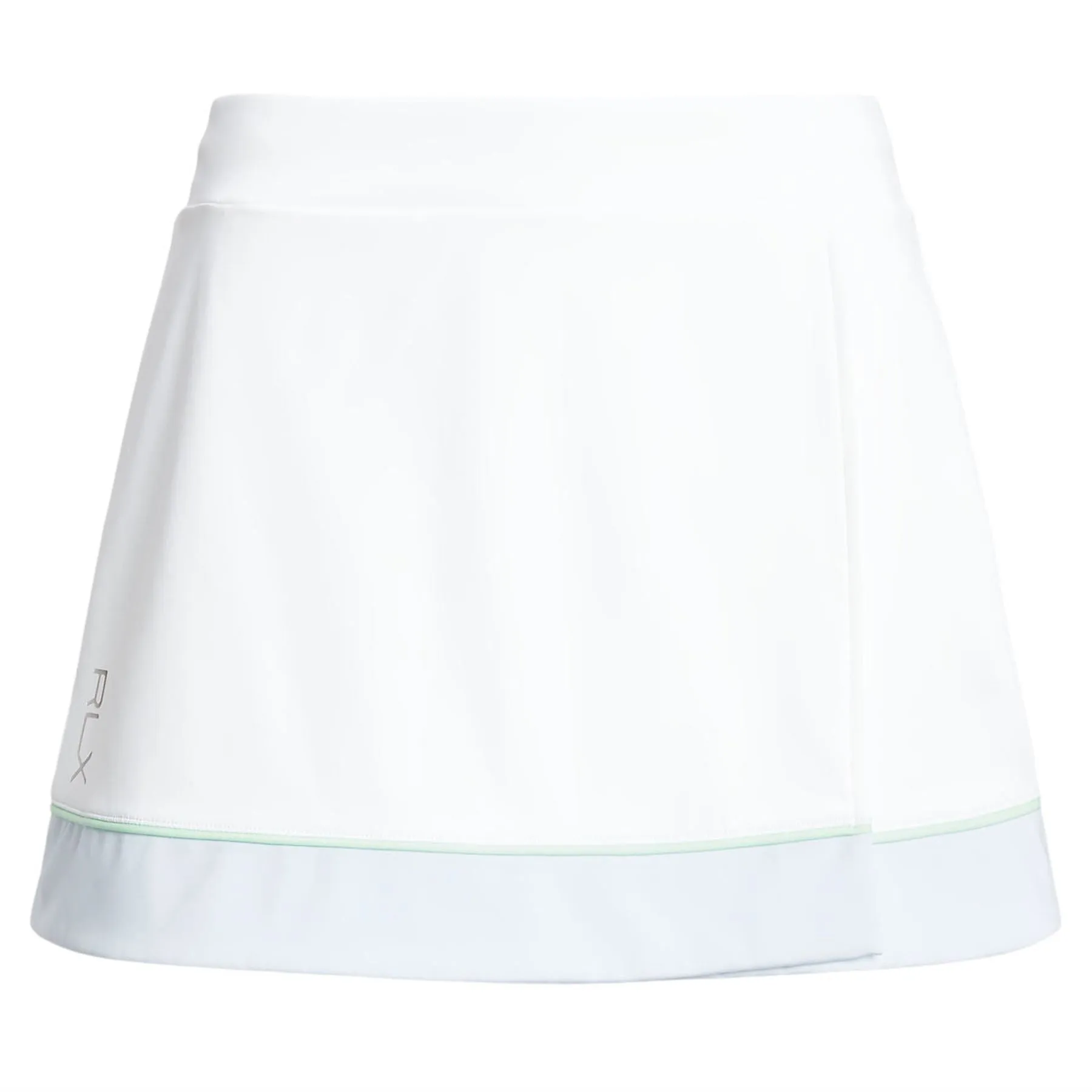 15 Inch Faux-Wrap A-Line Skort Ceramic White/Oxford Blue/Athens Green