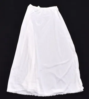 1970s Long Off White Half Slip