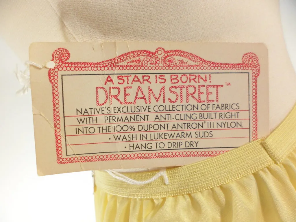 60s/70s Yellow Mini Half Slip