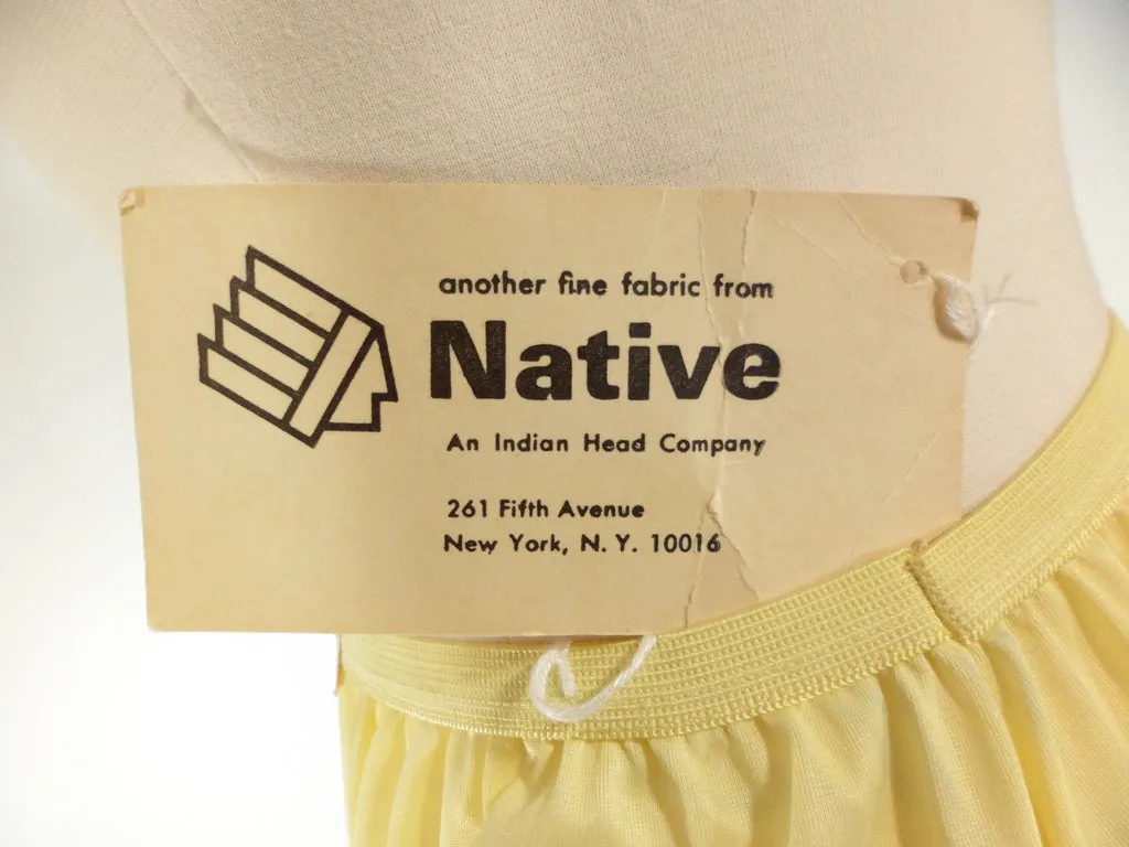 60s/70s Yellow Mini Half Slip