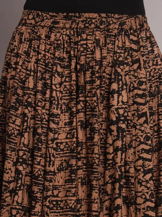 Abstract Printed Maxi Skirts