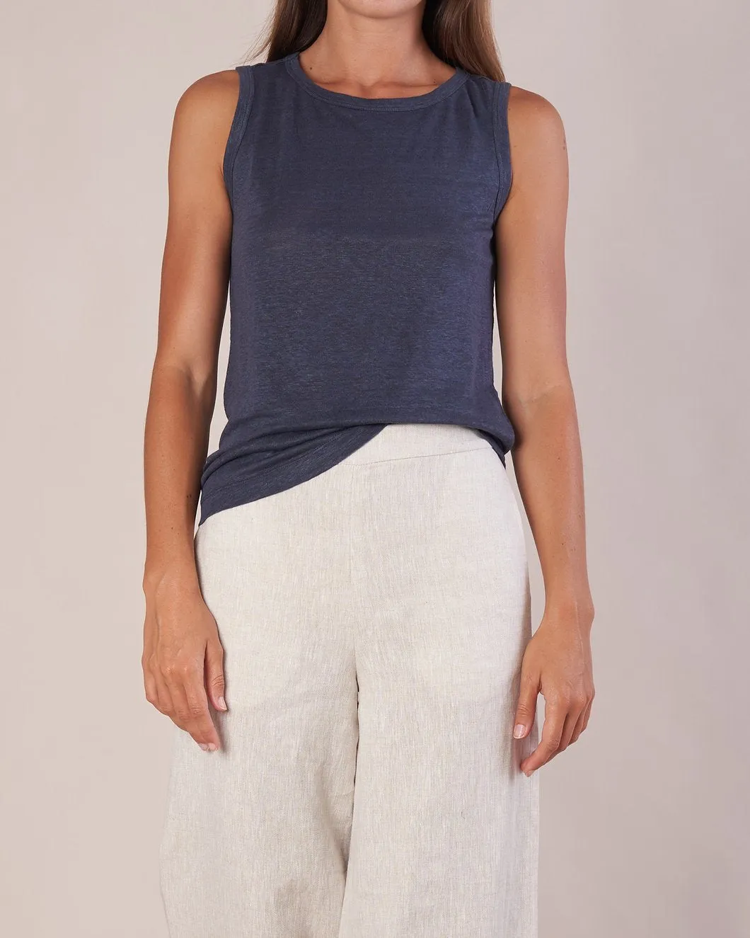 Aceline Linen Tank Top