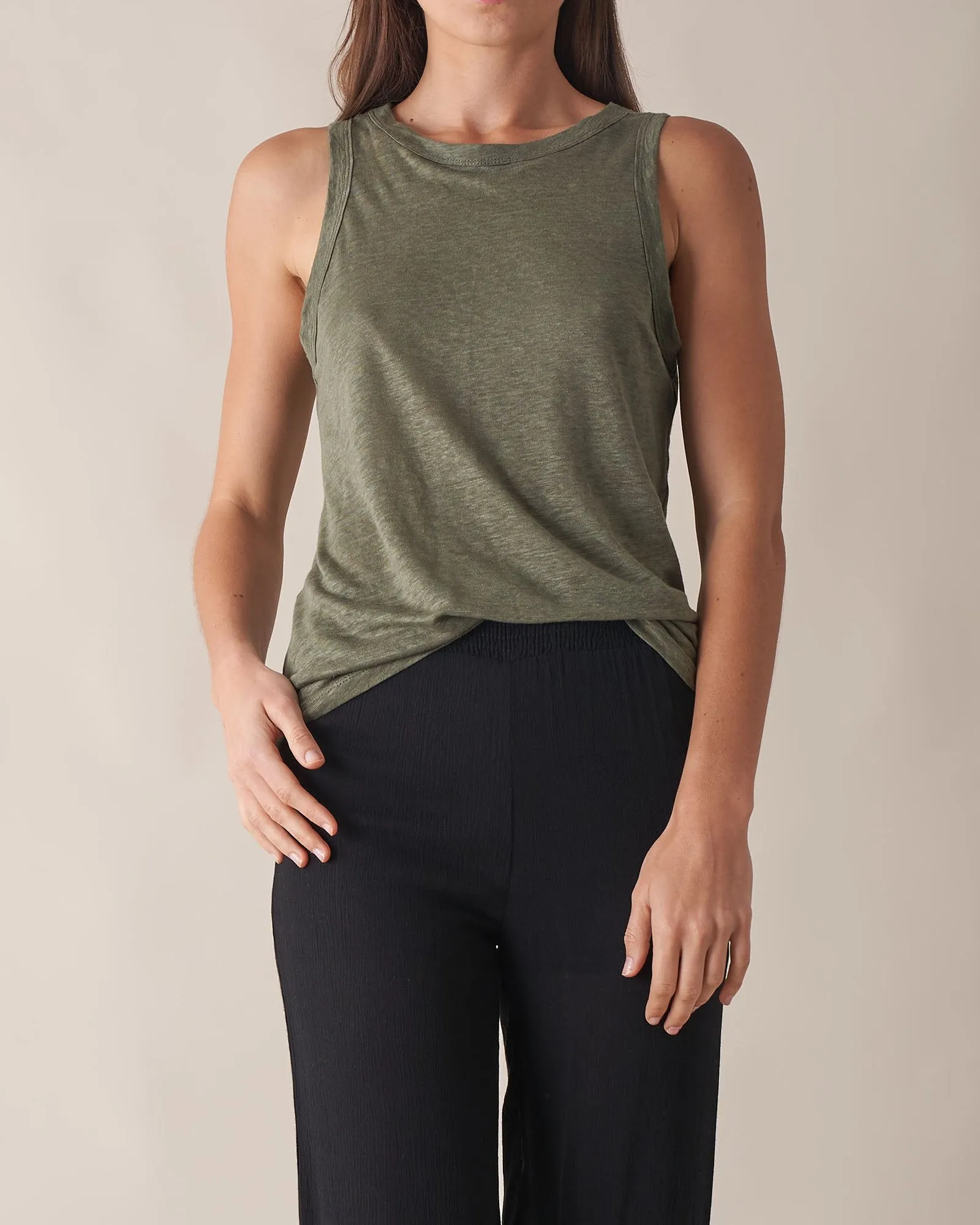 Aceline Linen Tank Top