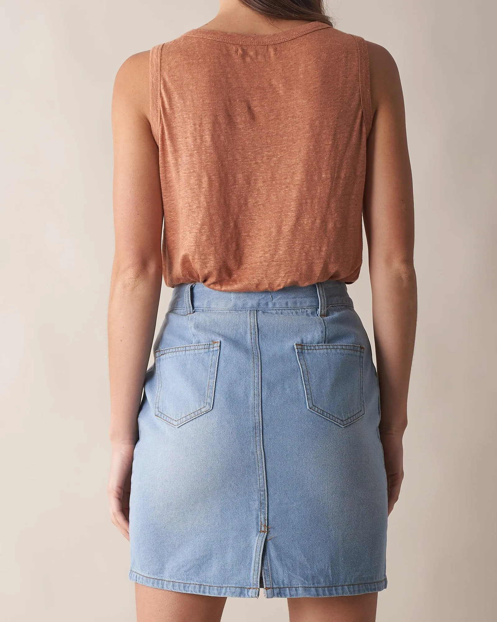 Aceline Linen Tank Top
