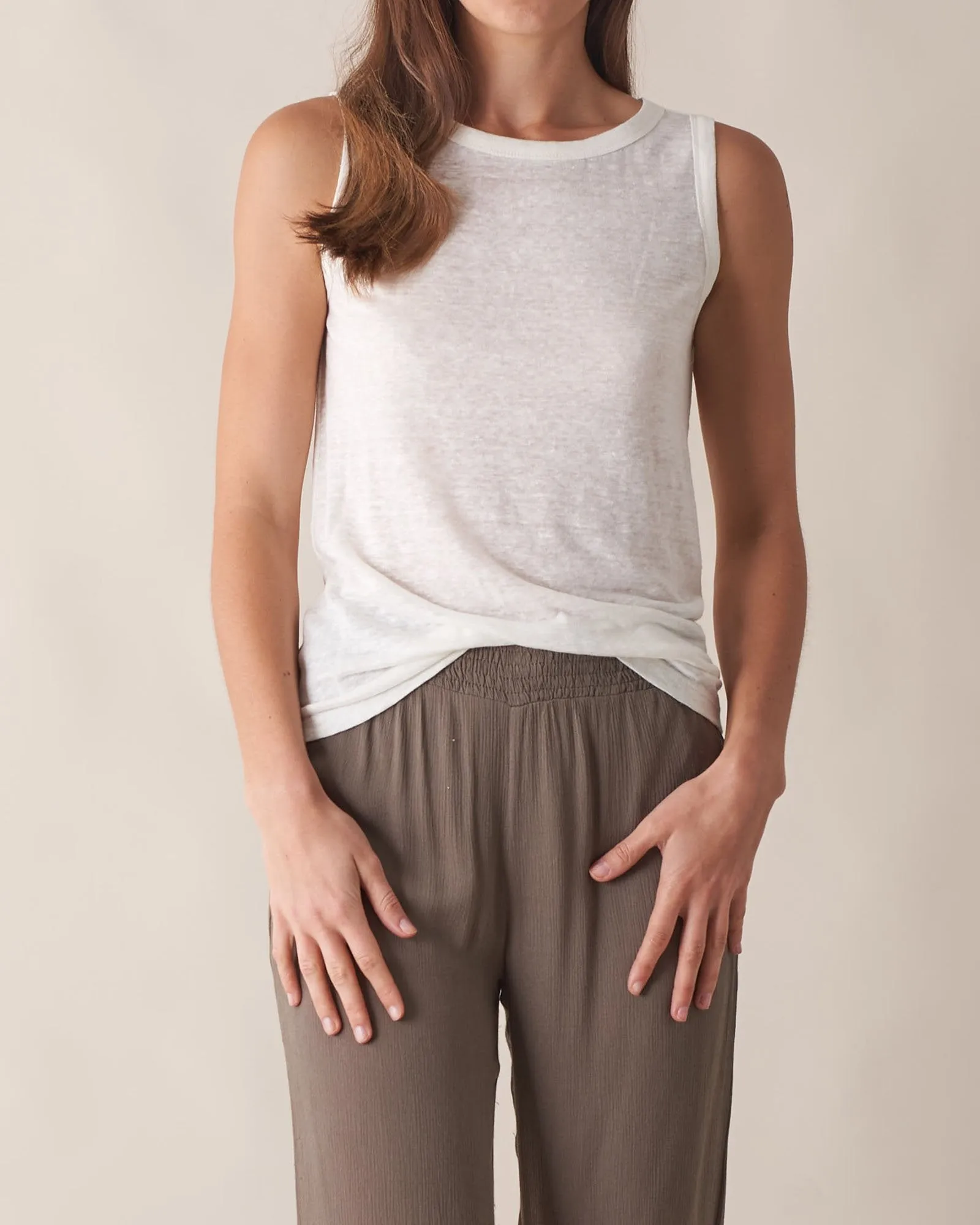 Aceline Linen Tank Top