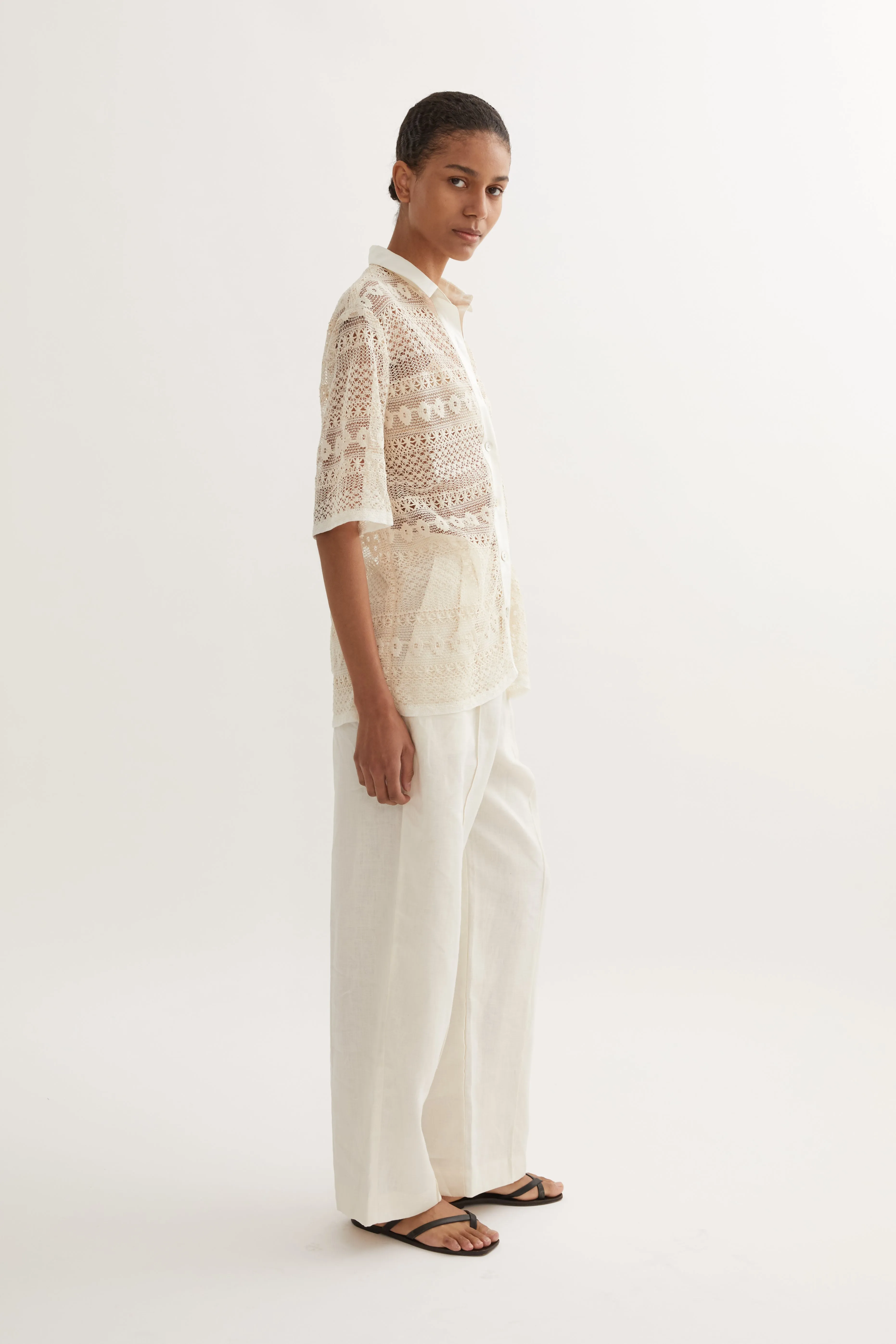 ADRIENNE TROUSER- CREAM