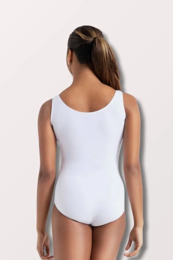 Adult Team Basics Nylon/Spandex Tank Leotard - White