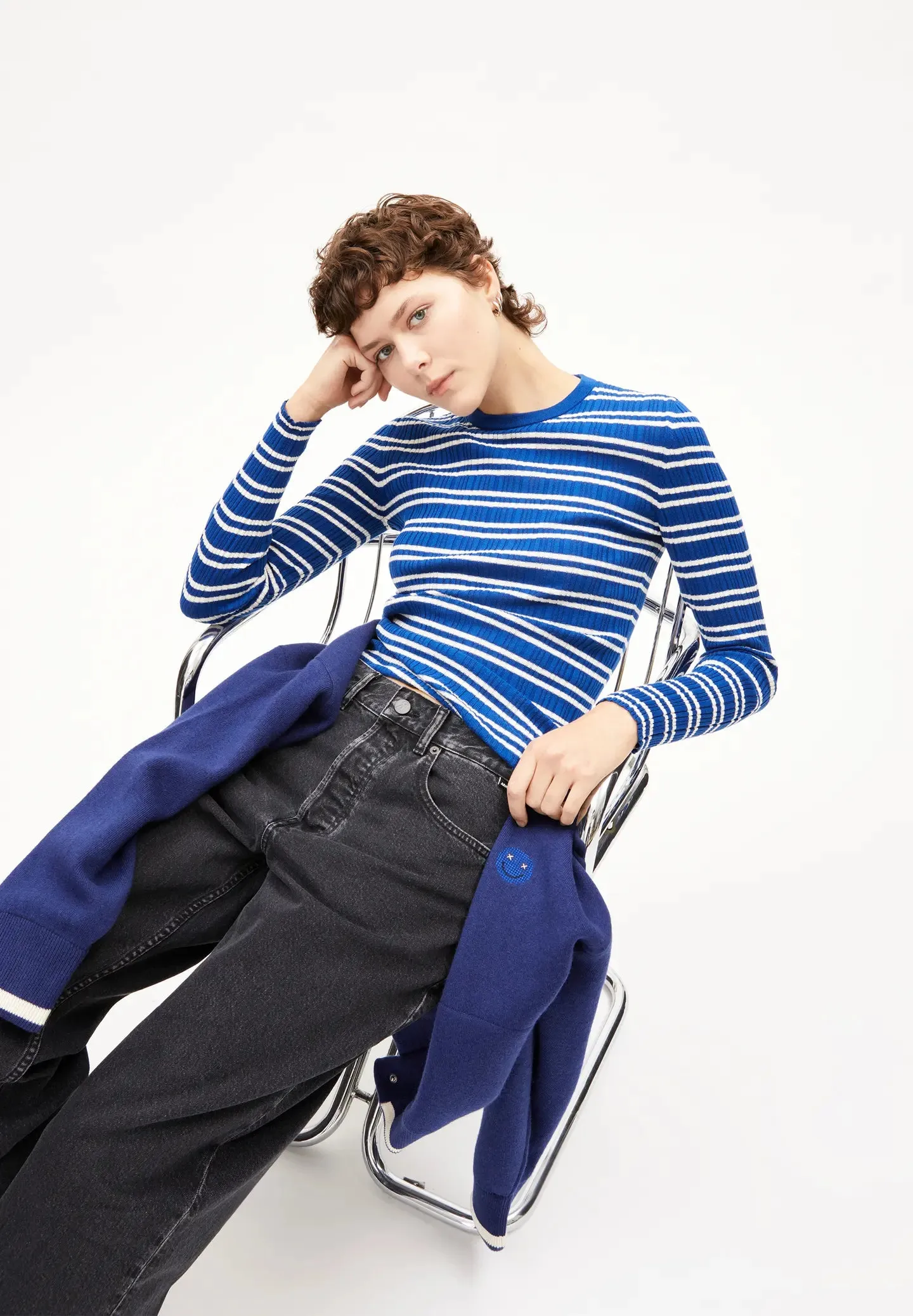 alaania chiffon in stripes