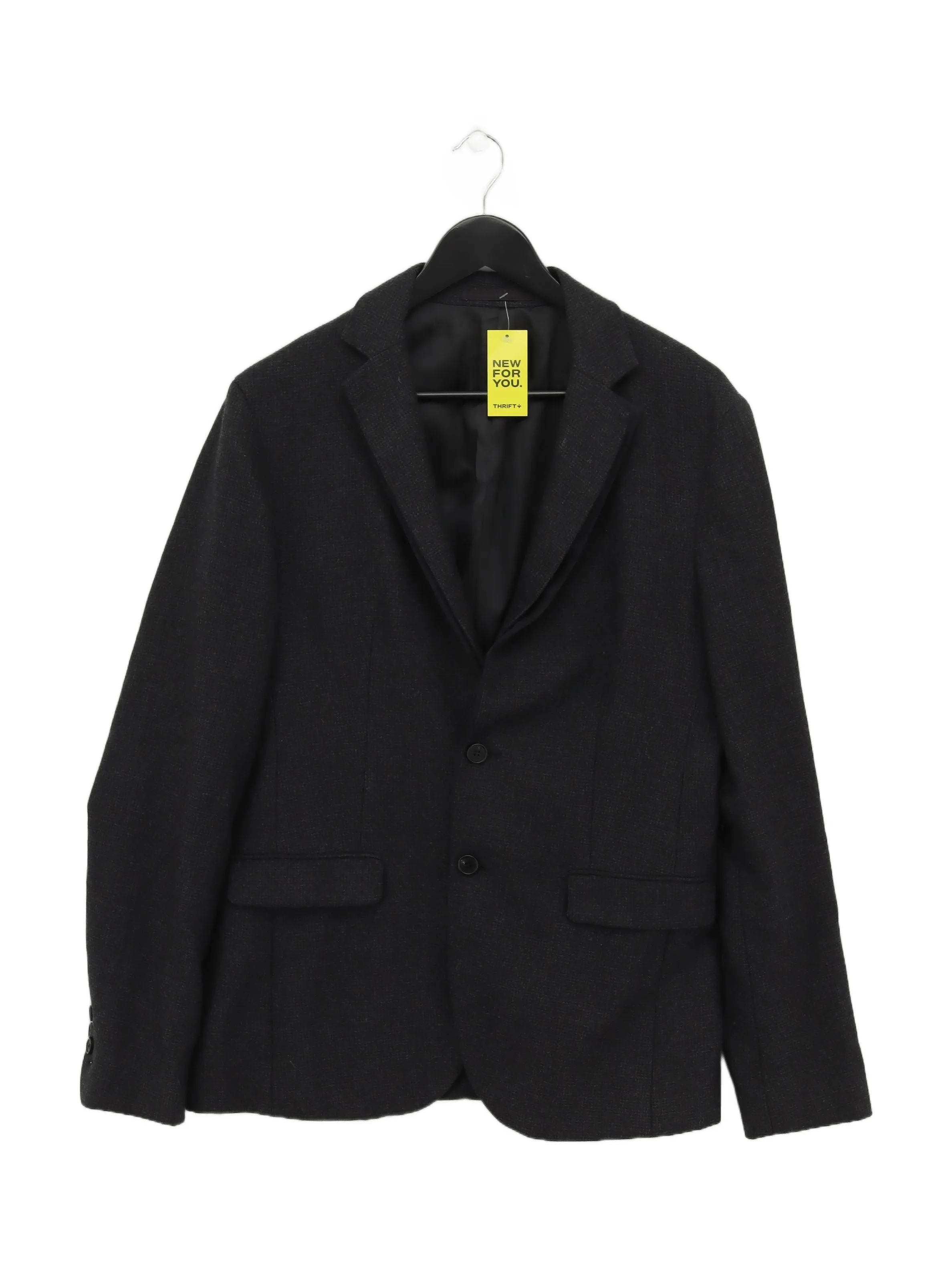 AllSaints Men's Blazer M Grey Wool with Other, Polyester