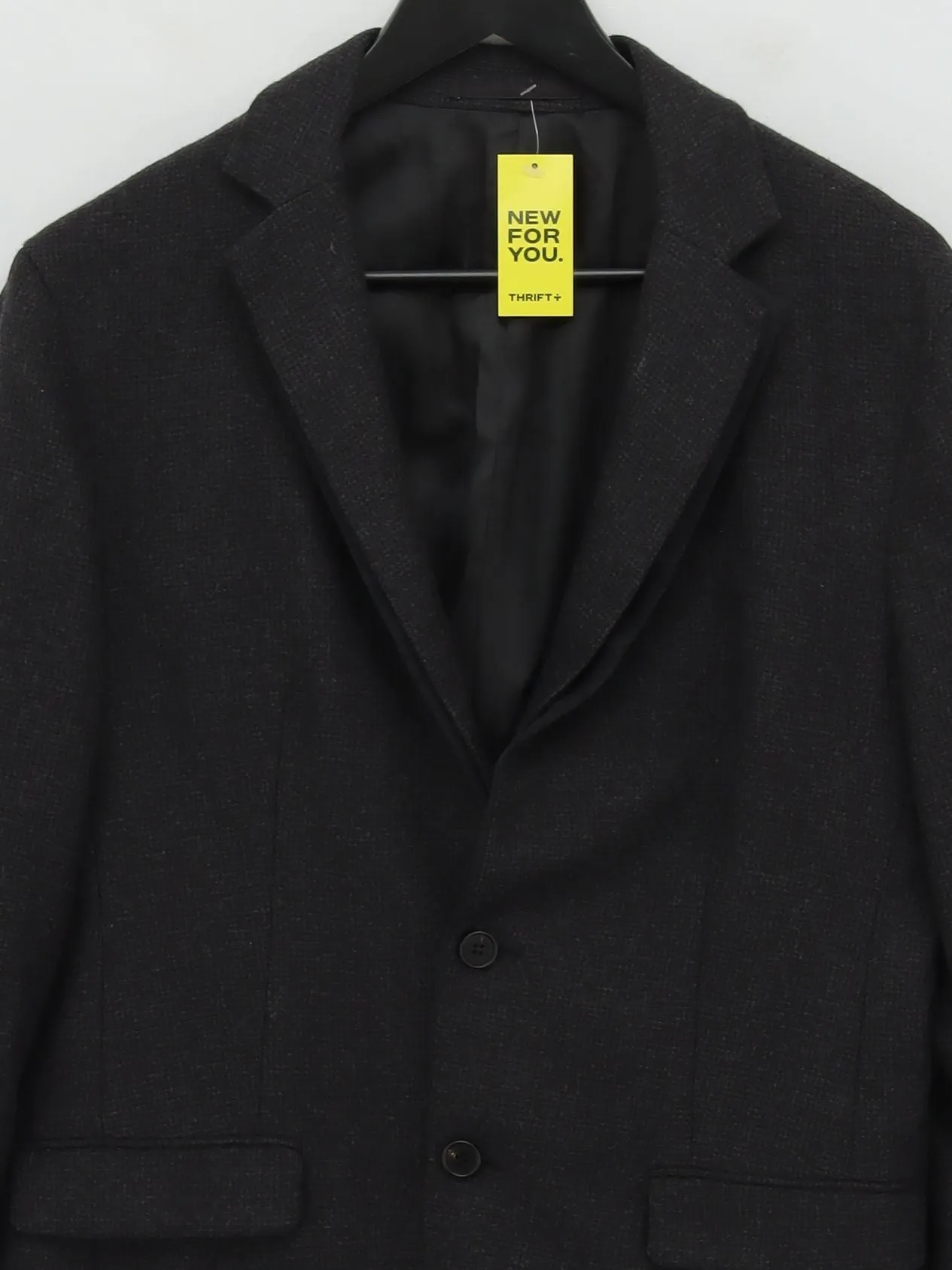 AllSaints Men's Blazer M Grey Wool with Other, Polyester
