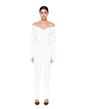 Altair Cross Top - Ivory Whisper