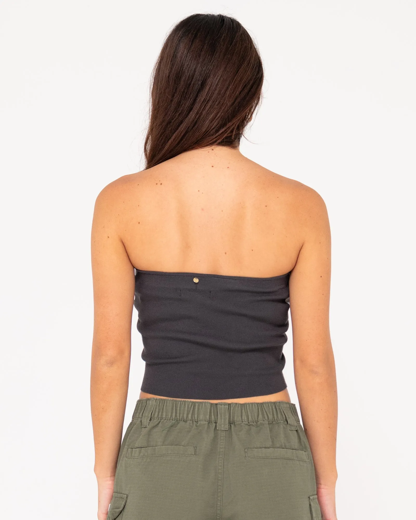 Amelia Strapless Contrast Knit Top