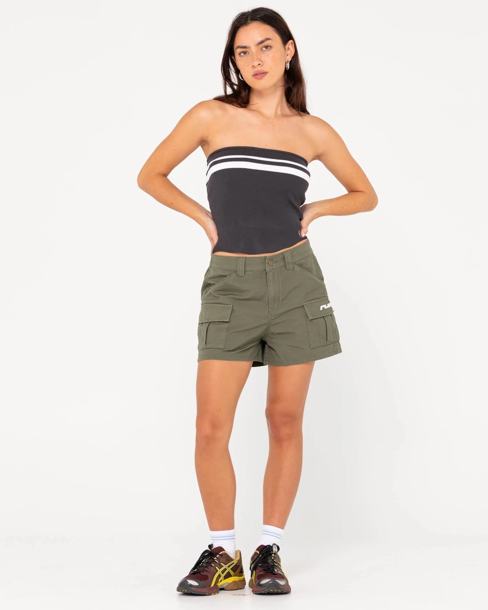 Amelia Strapless Contrast Knit Top