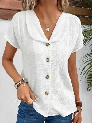 Ann - Top with collar and buttons