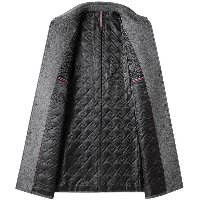 Apollo - Men's Mid Wool Collared Coat