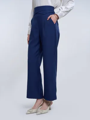 ARISA HIGH WAISTED PANTS NAVY