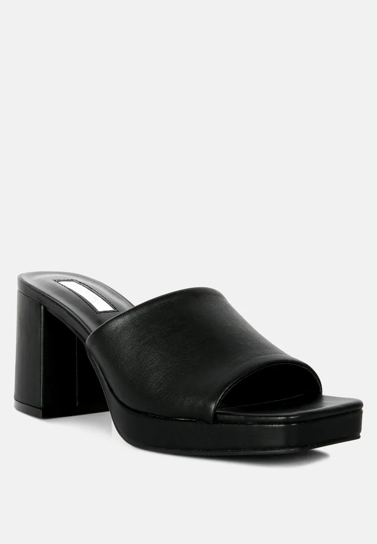 Artemisa Block Heel Slip On Sandals By Ruw