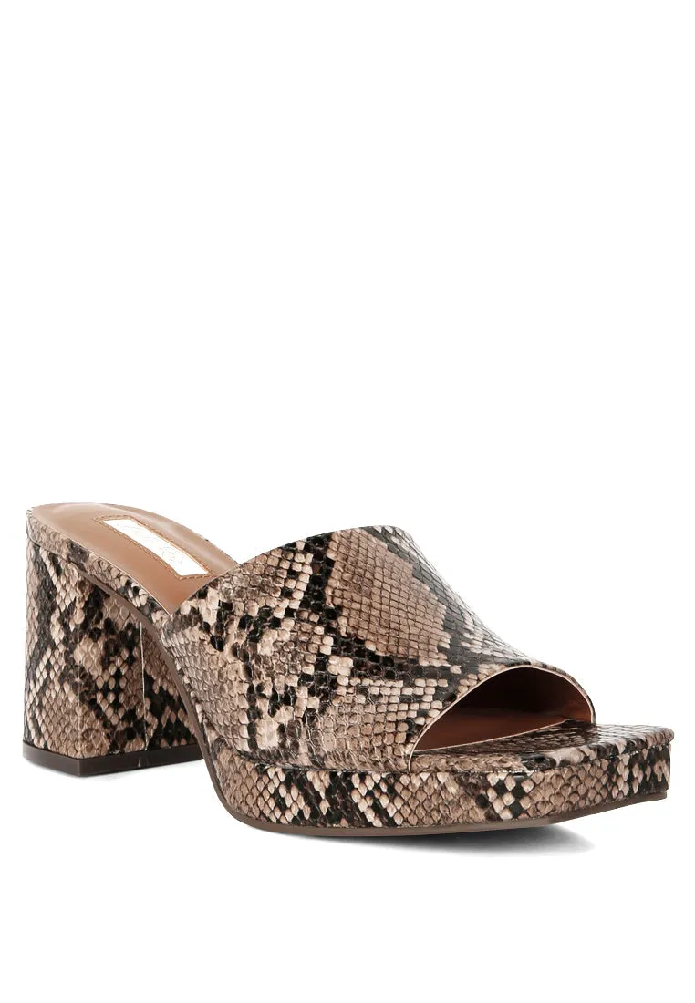 Artemisa Block Heel Slip On Sandals By Ruw