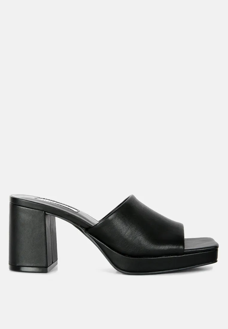 Artemisa Block Heel Slip On Sandals By Ruw