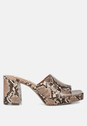 Artemisa Block Heel Slip On Sandals By Ruw