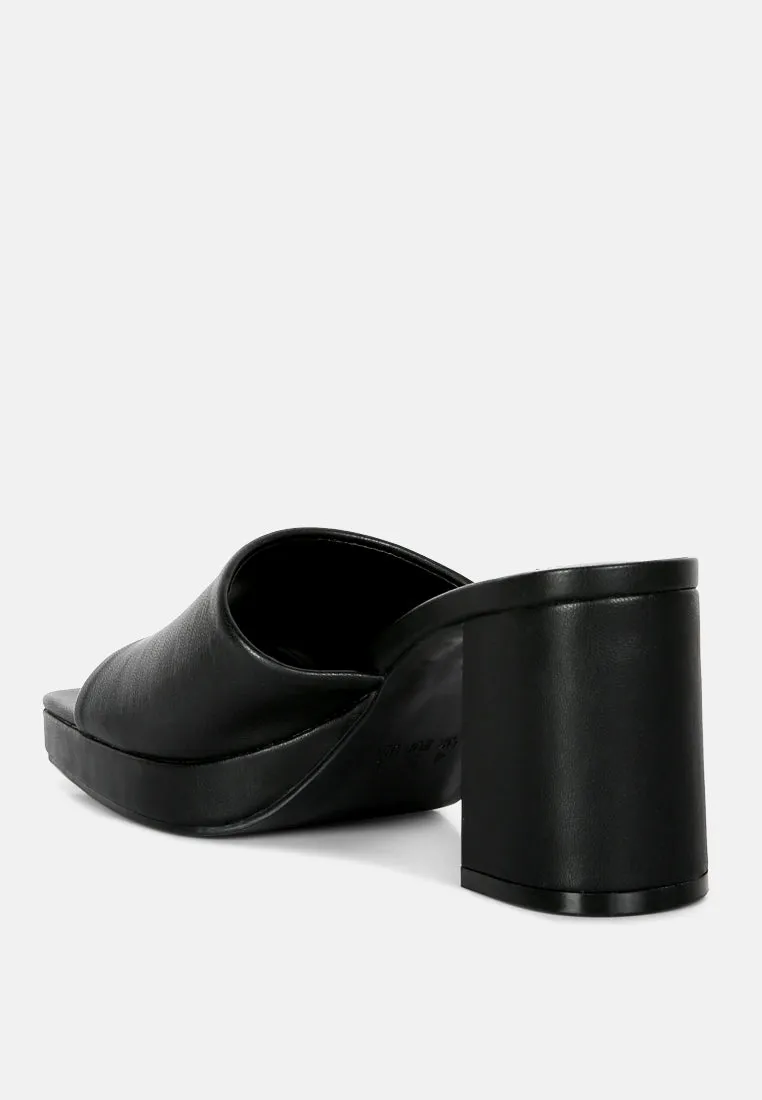 Artemisa Block Heel Slip On Sandals By Ruw