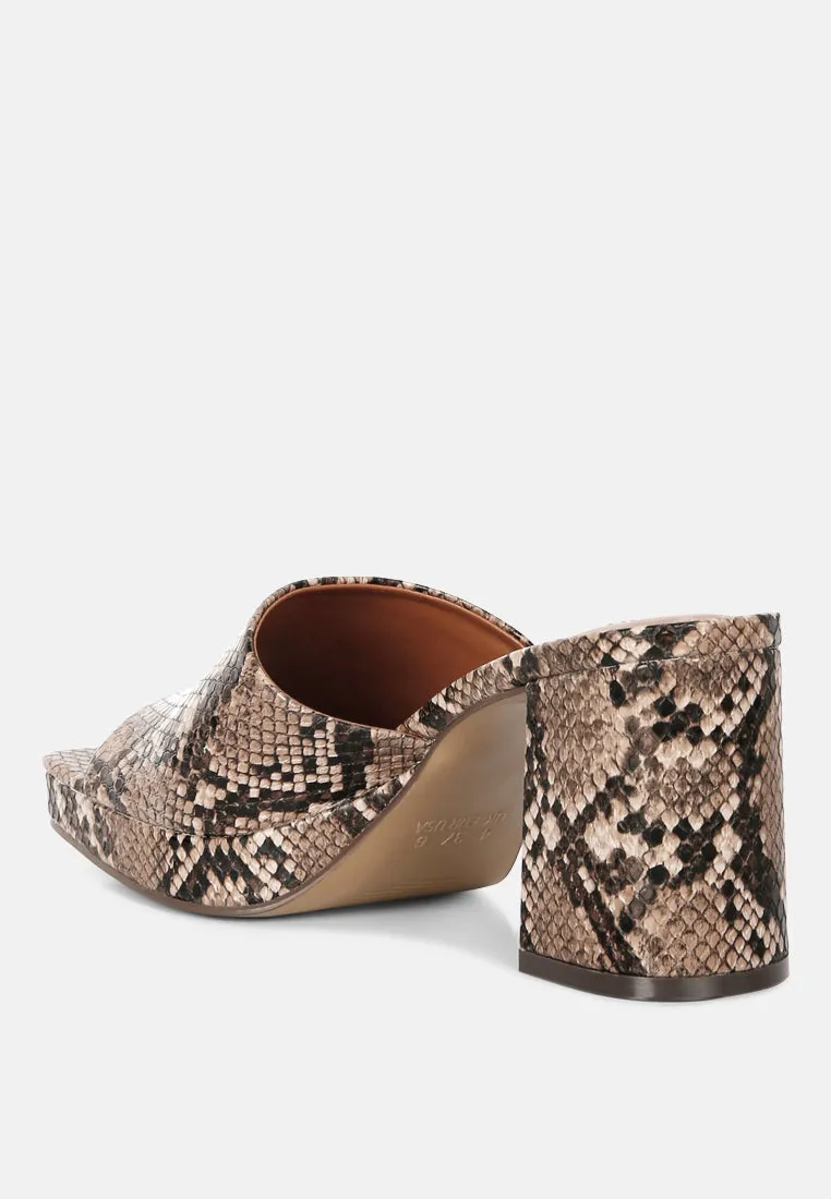 Artemisa Block Heel Slip On Sandals By Ruw