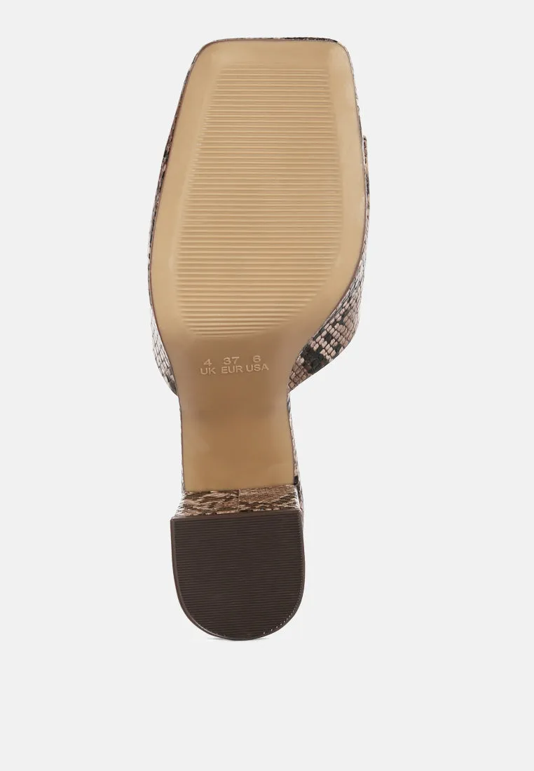 Artemisa Block Heel Slip On Sandals By Ruw