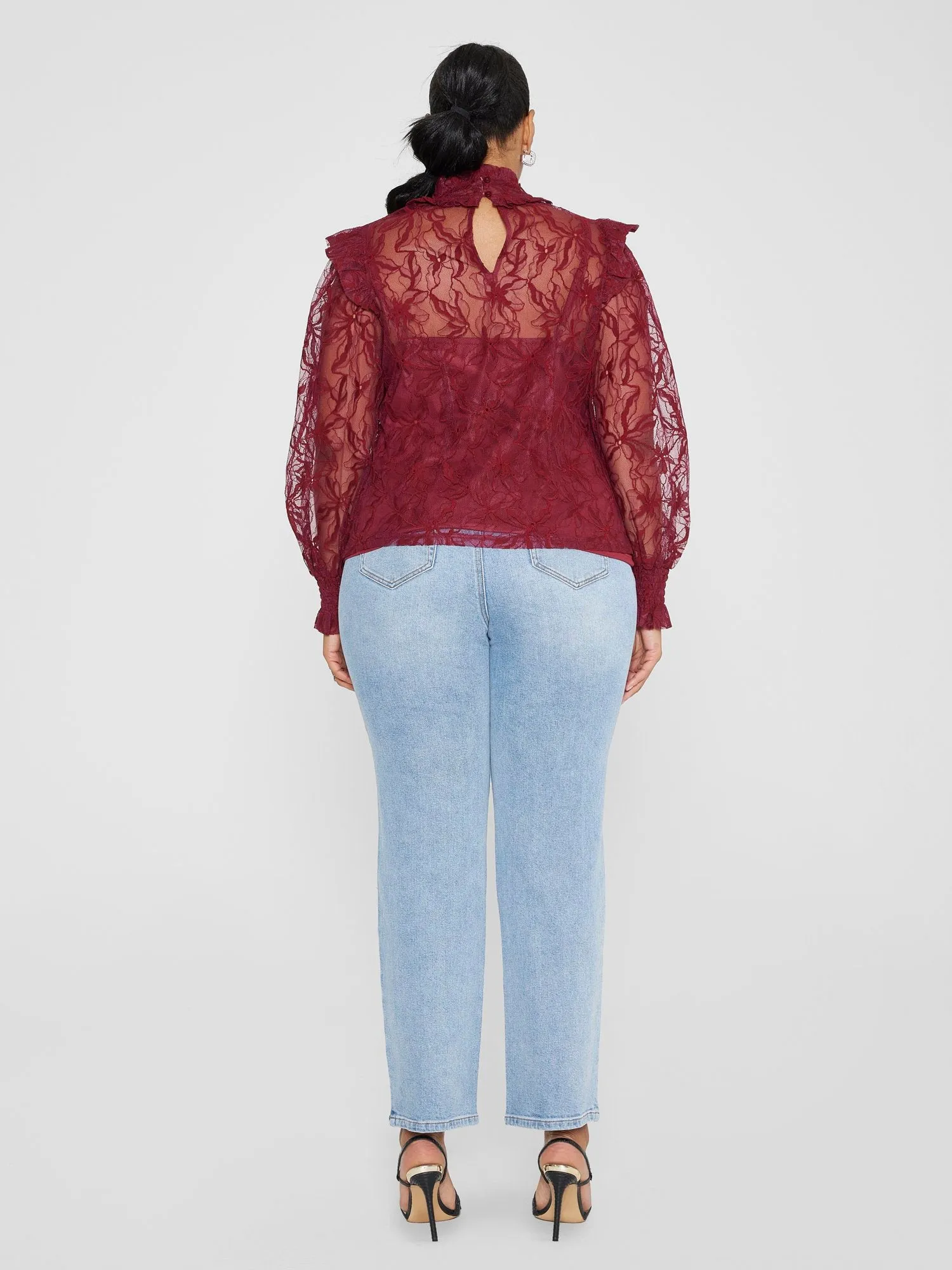 Ashlea High Neck Lace Blouse