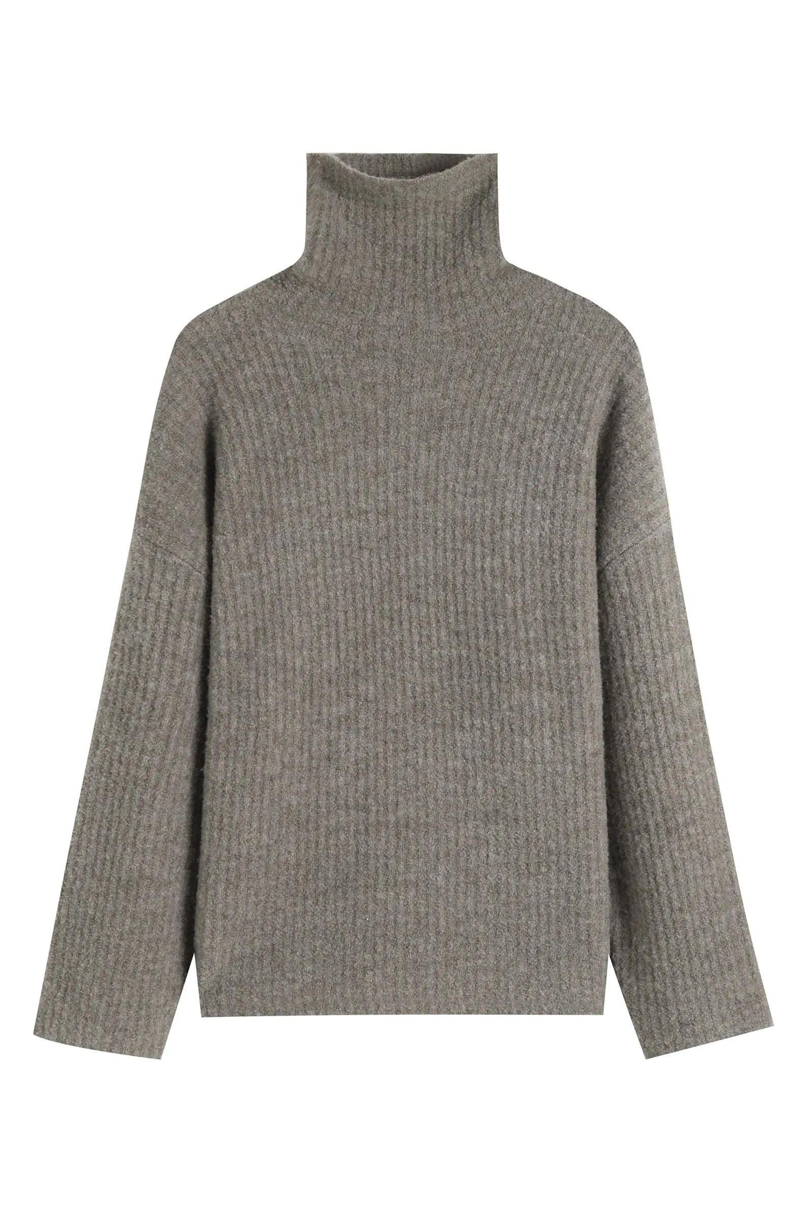 Astrid Turtleneck Ribbed Wool Sweater