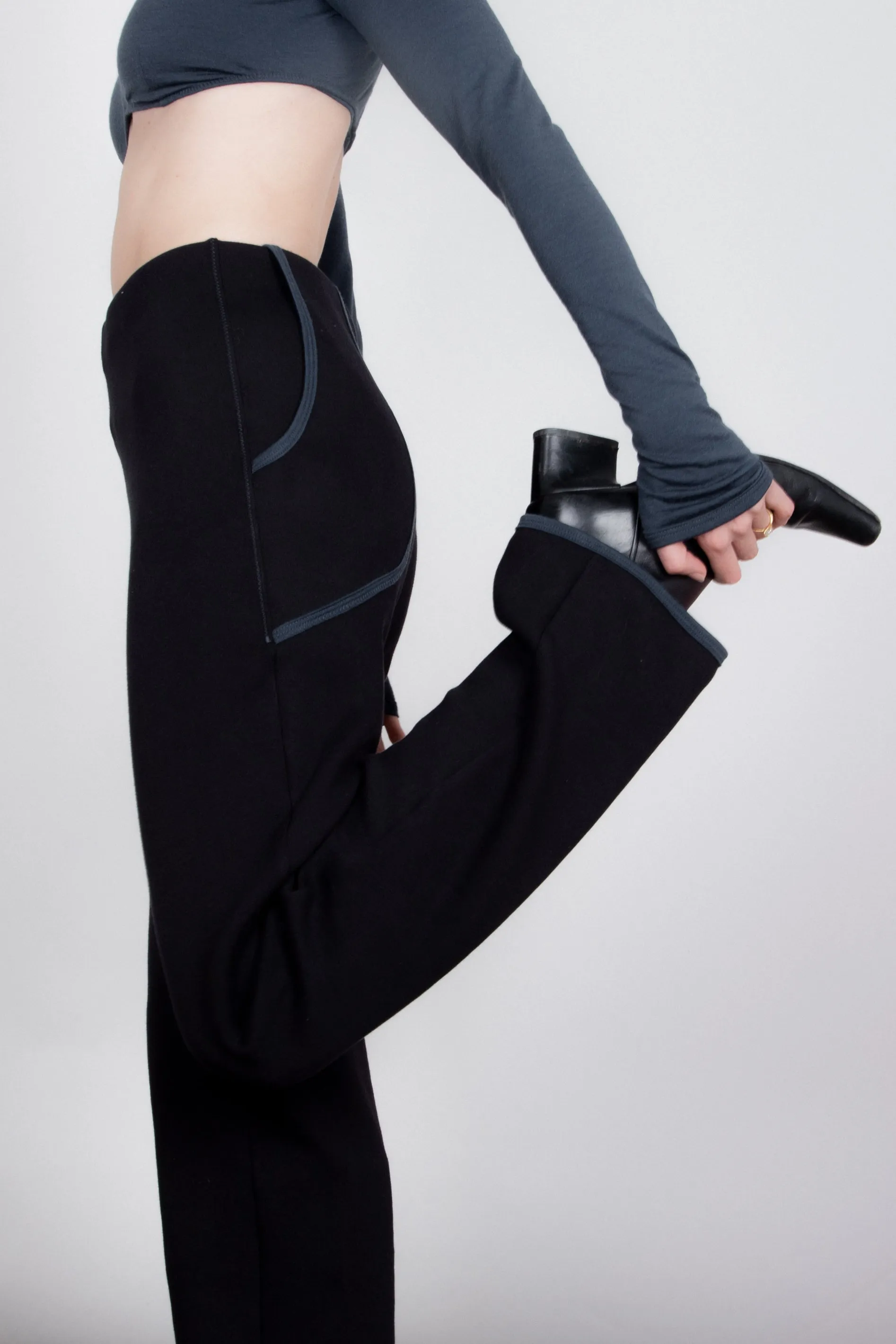Babs Pant -  Denim on Black (PO)