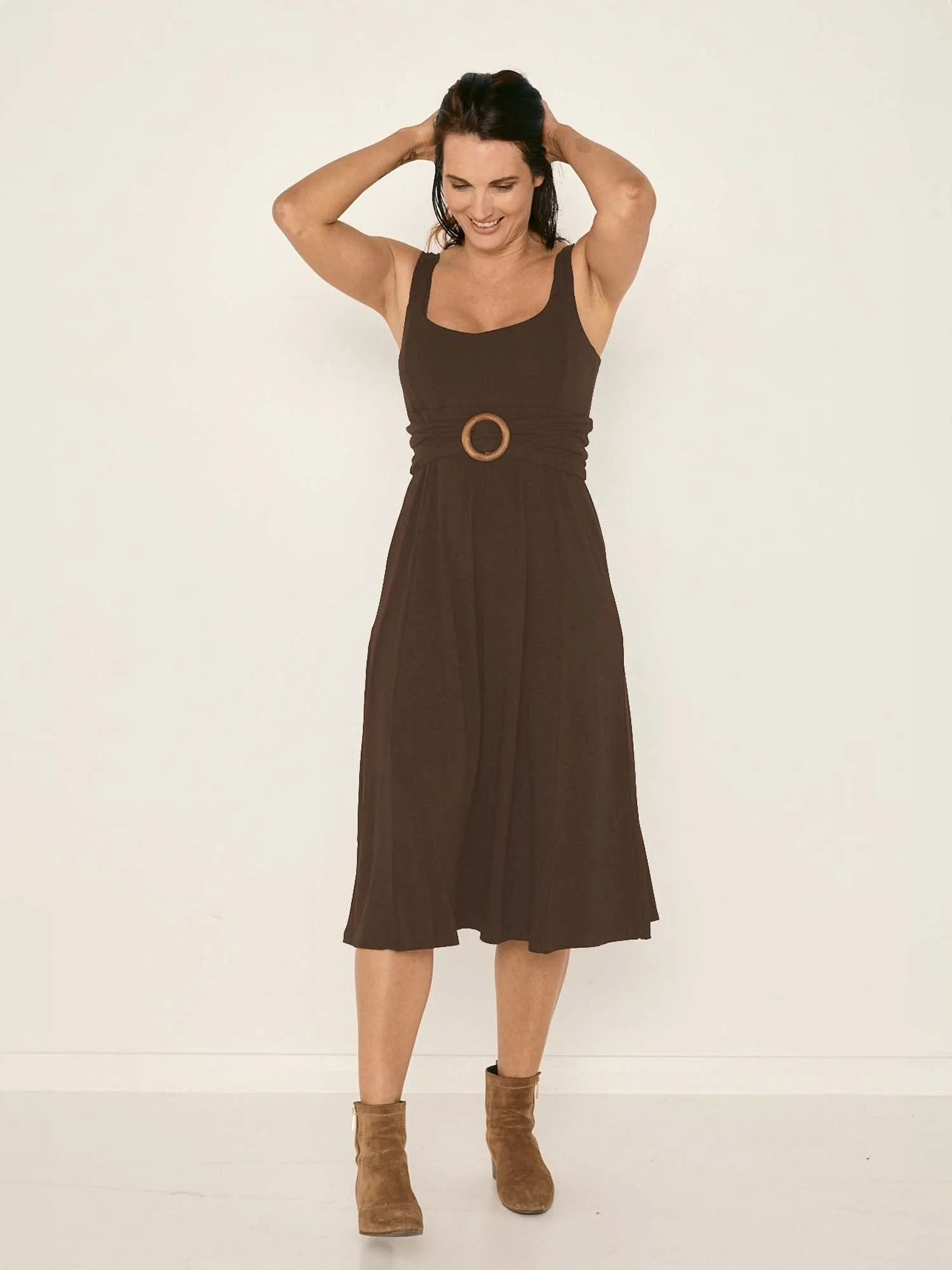 Bamboo Essential Dress - Cocoa