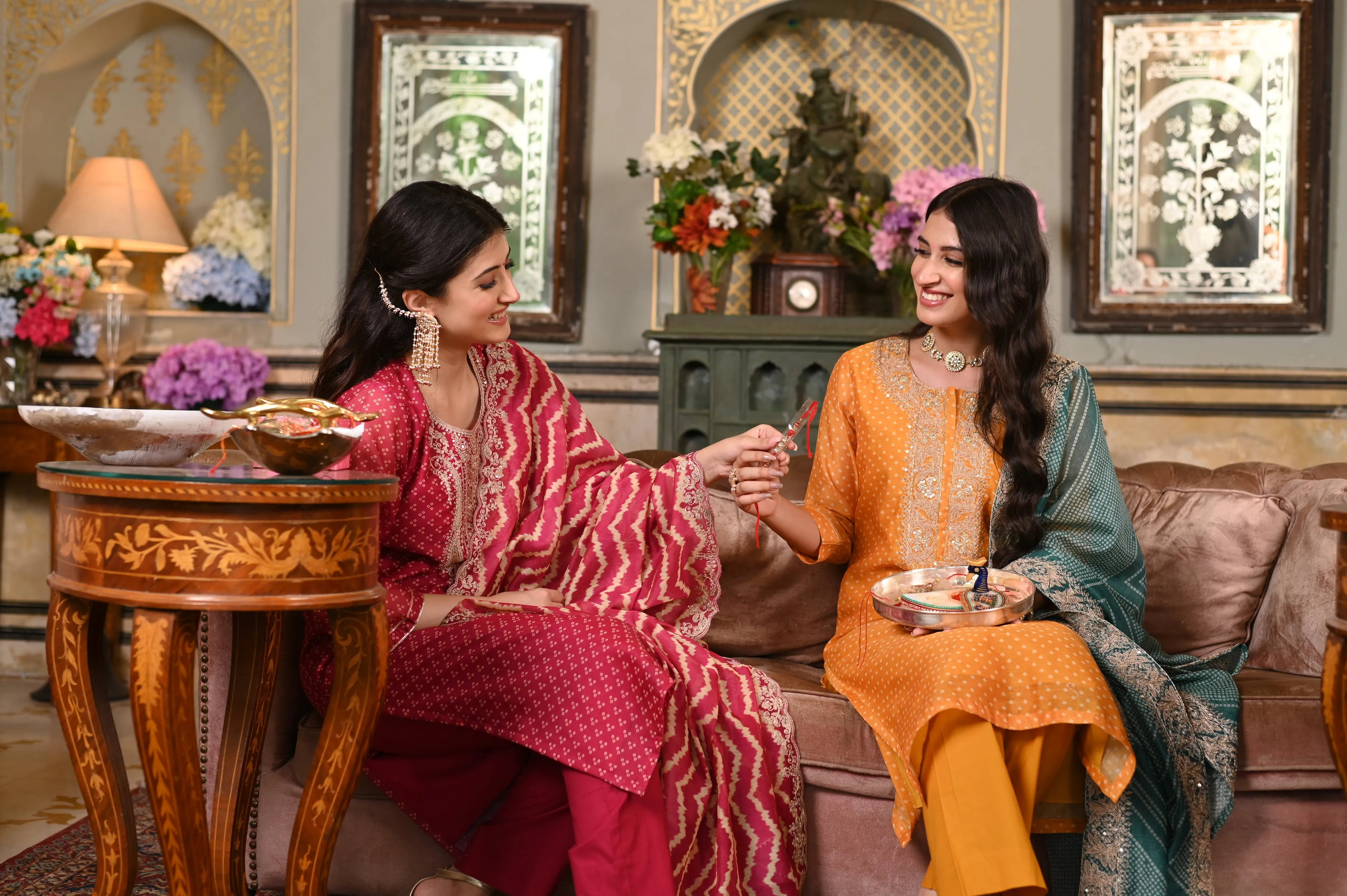 Bandhani Rivaj Chanderi Suit Set with Dupatta