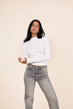 Basic top met turtleneck wit- Jola