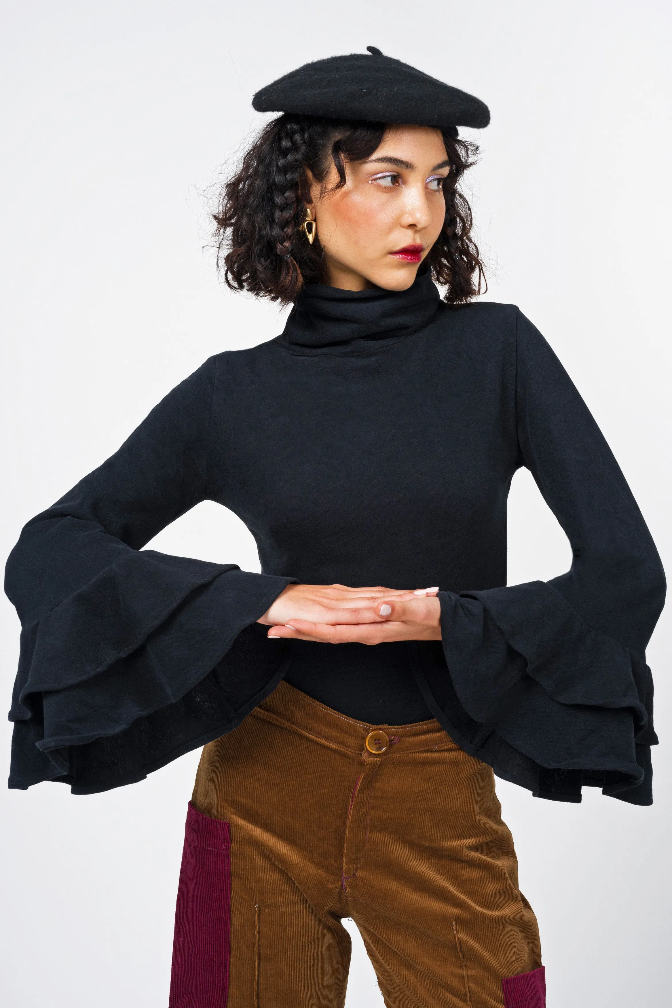 Bell Sleeve Turtleneck