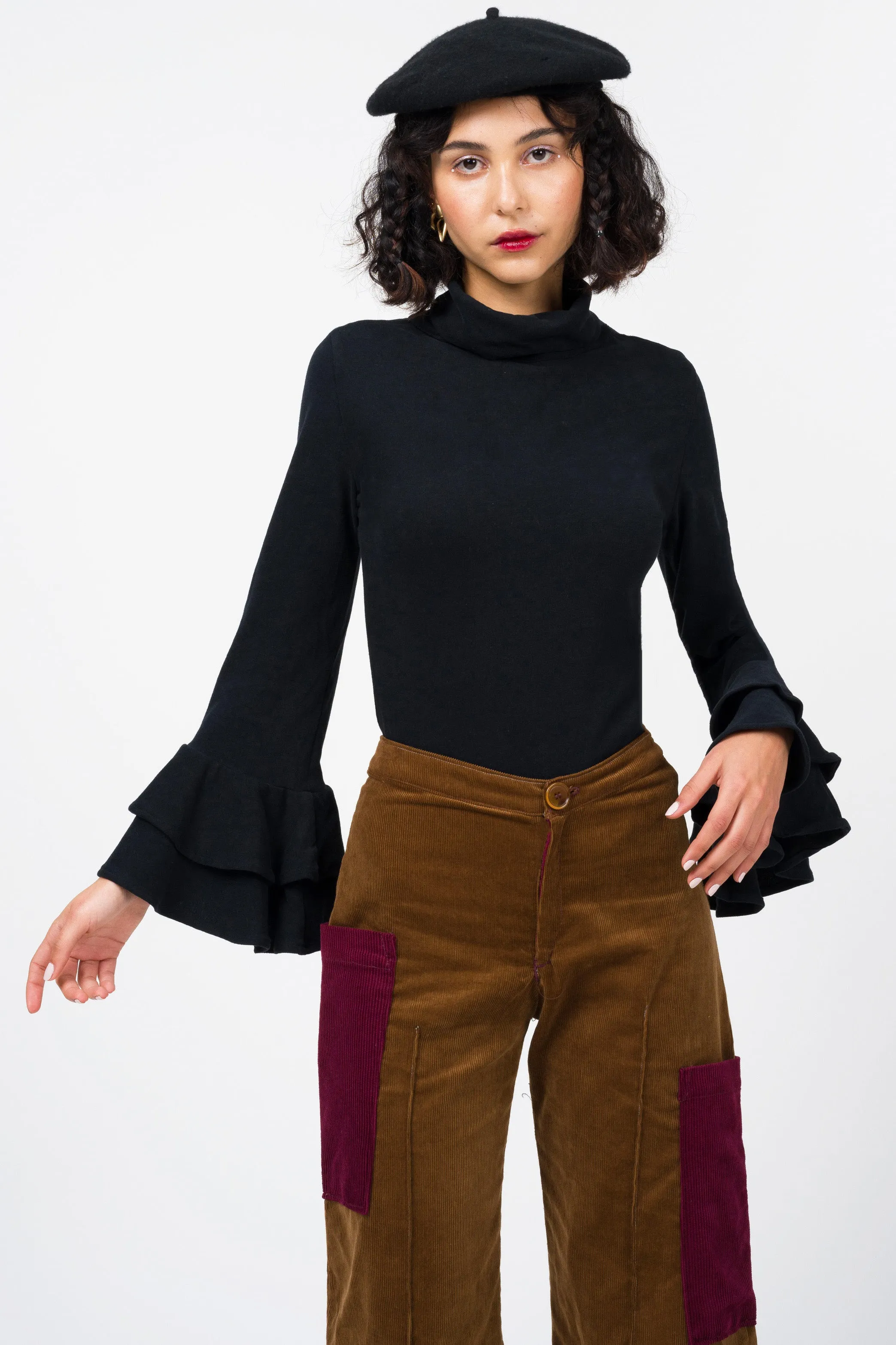 Bell Sleeve Turtleneck