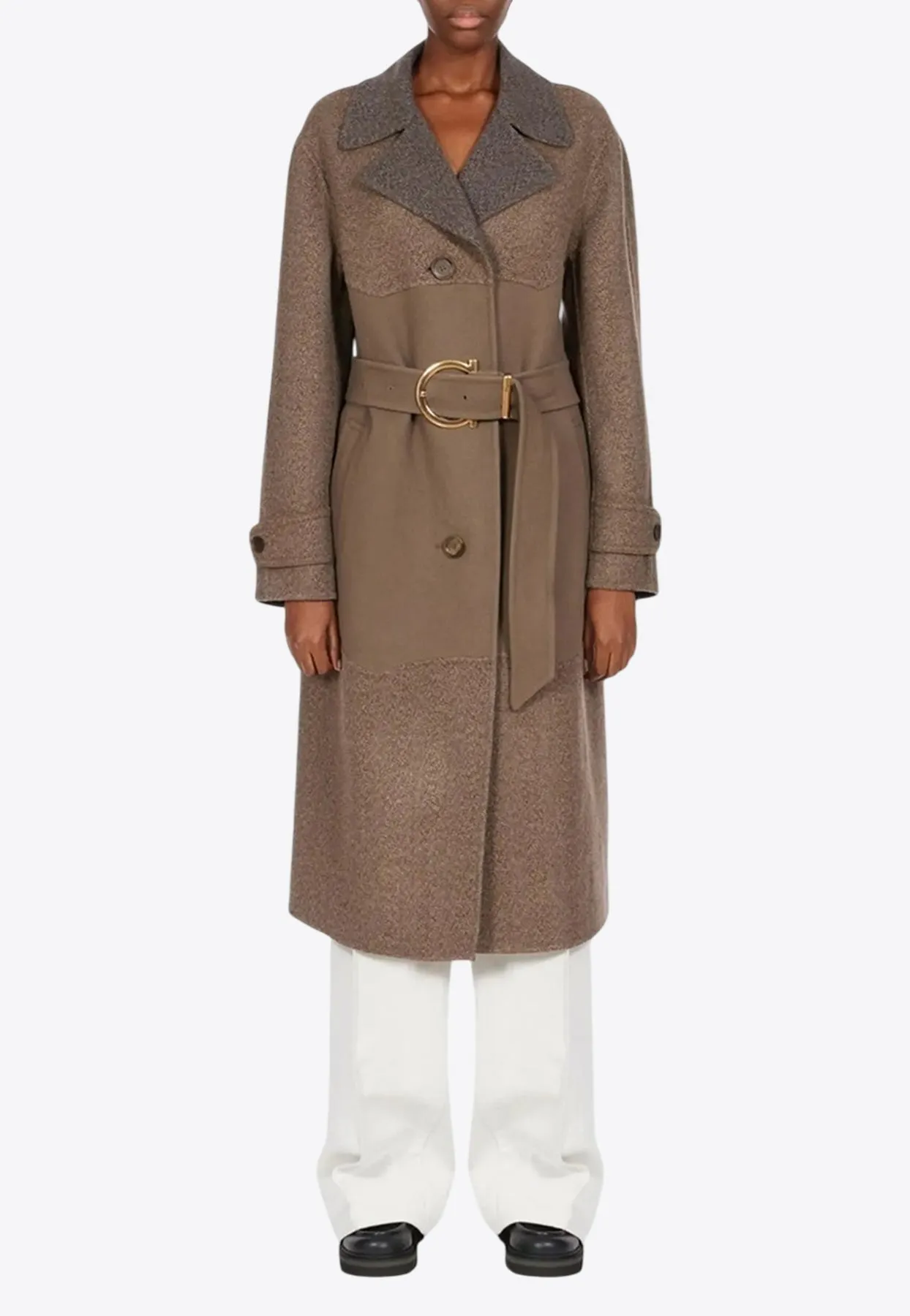 Belted Wool-Cashmere Coat