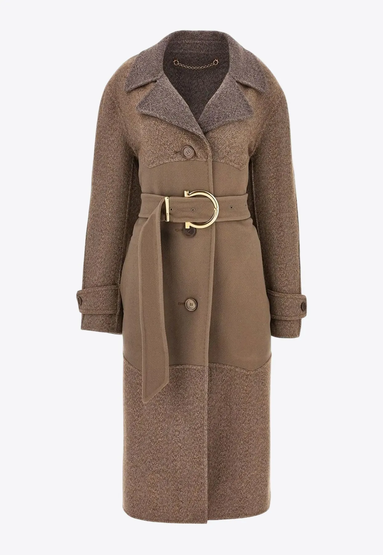 Belted Wool-Cashmere Coat