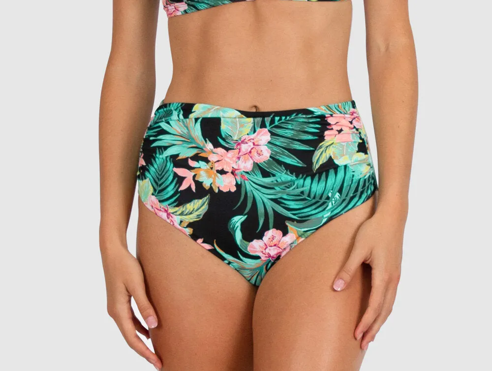 Bermuda High Waist Bikini Pant- Black