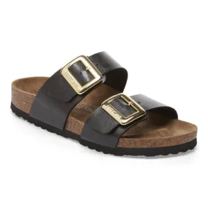 Birkenstock Womens Black Sydney Luxe Buckle Birko Flor Sandal - 1029457