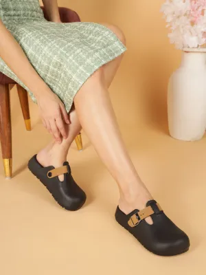 Black PU Slip-On Flats (TC-RS016-BLK)