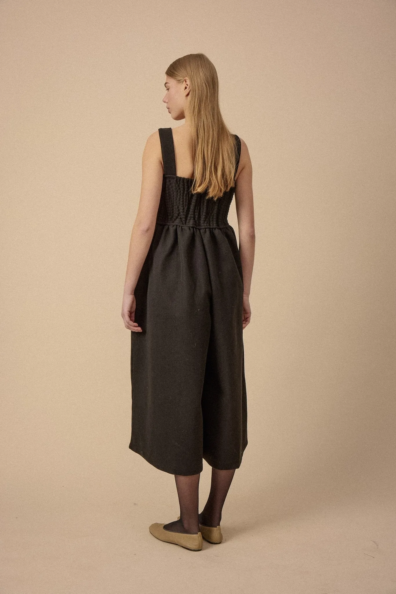 Black Wool Jump Suit