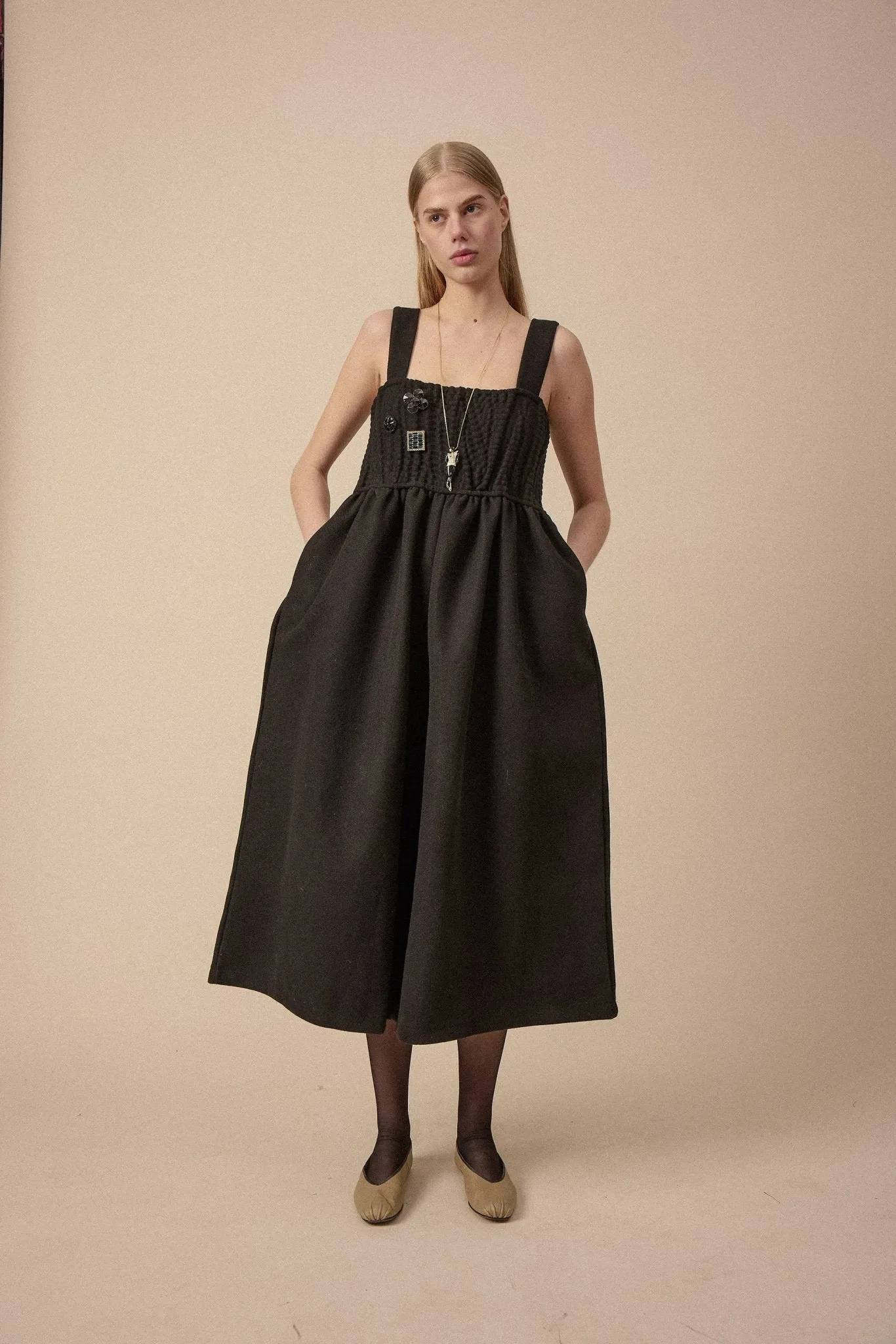 Black Wool Jump Suit