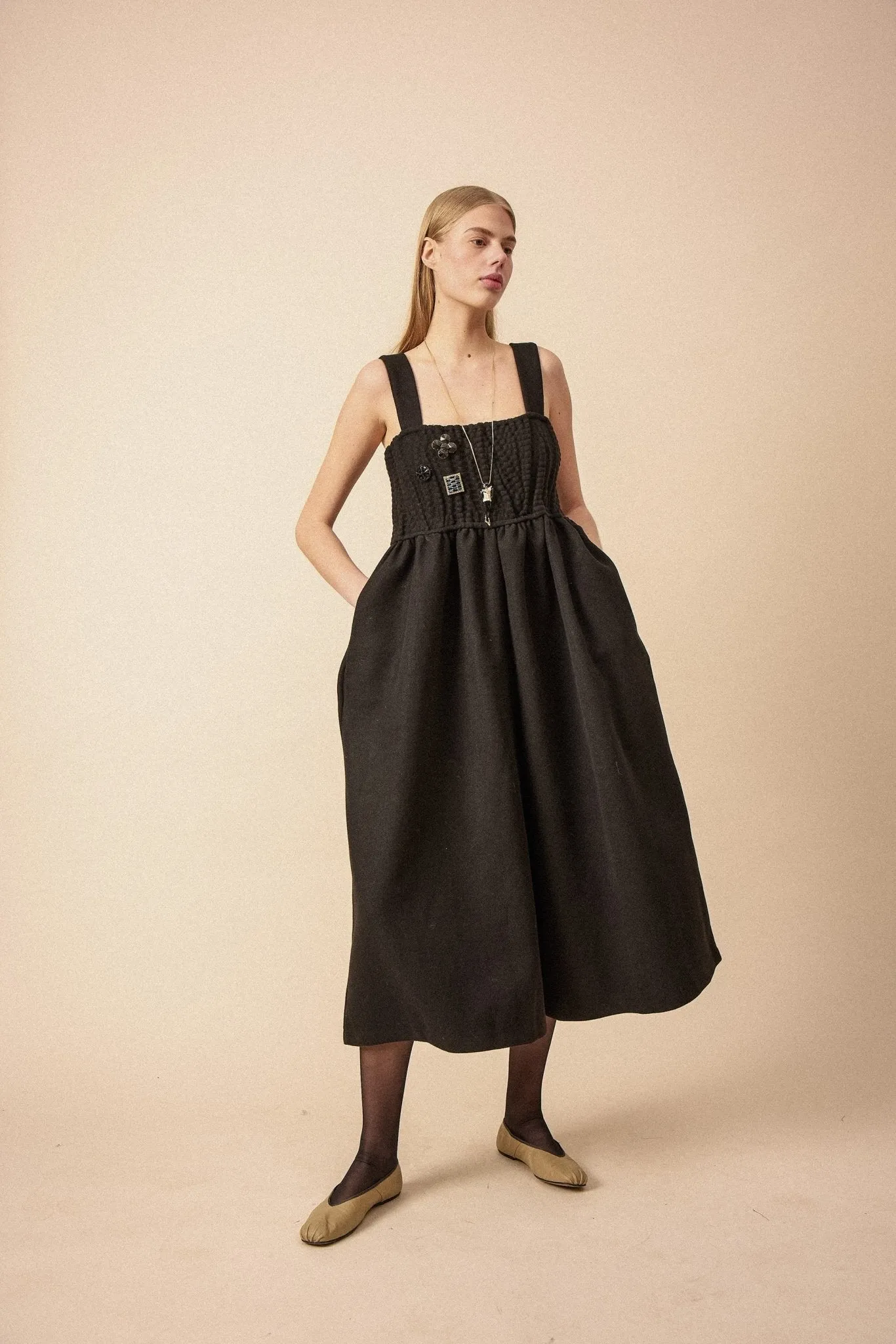 Black Wool Jump Suit