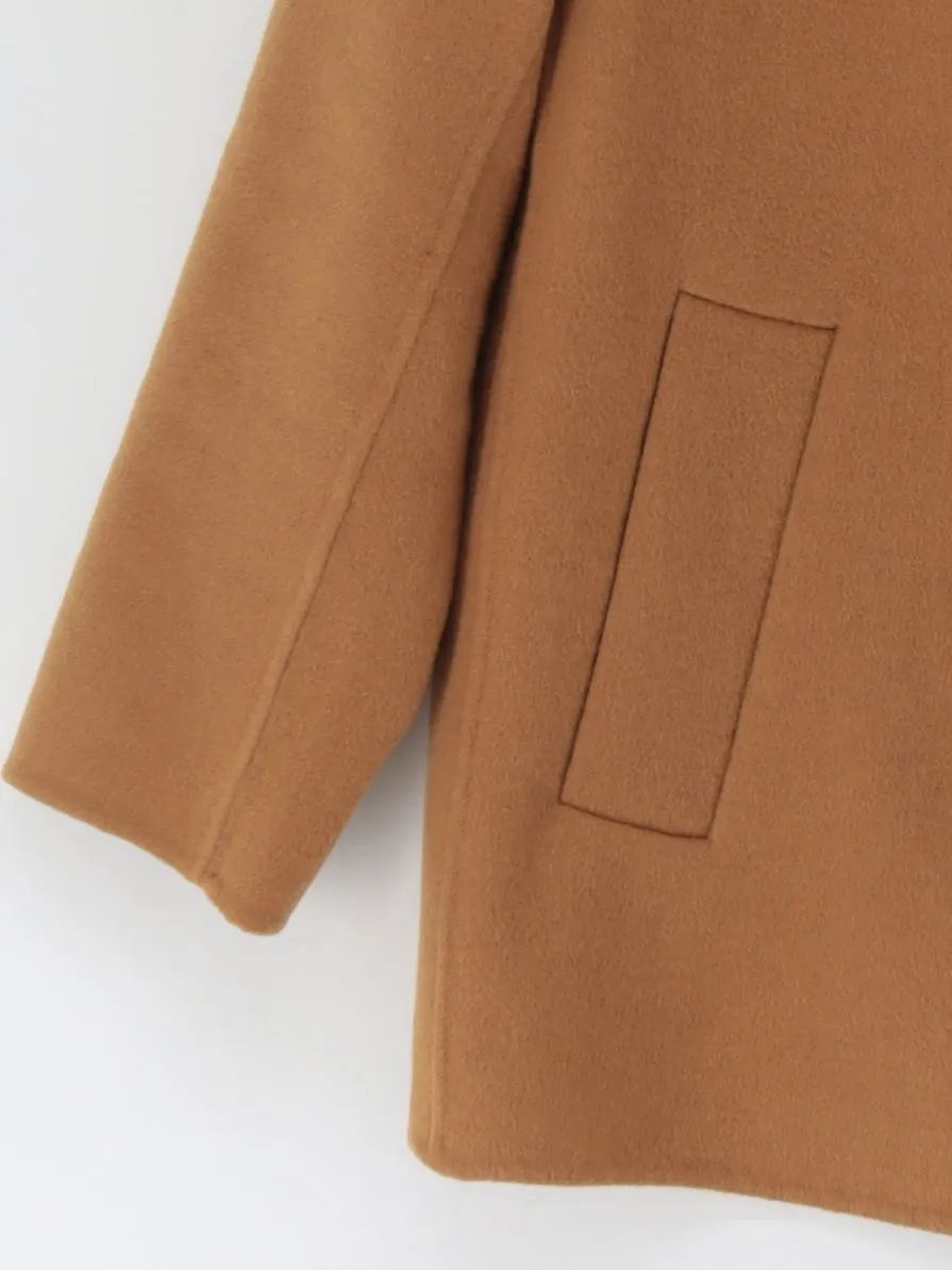 Boden Women's Coat UK 16 Brown Wool with Polyester