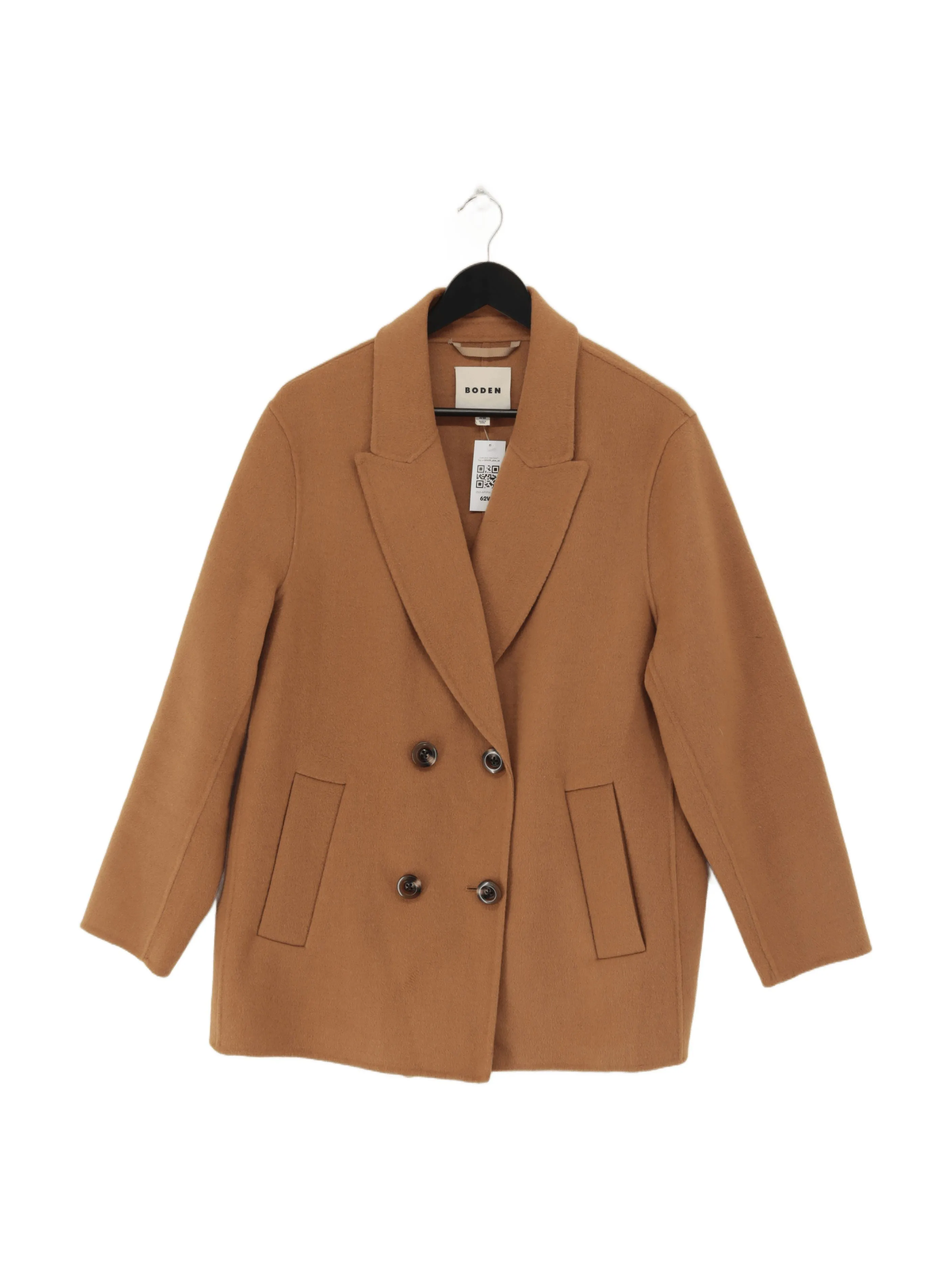 Boden Women's Coat UK 16 Brown Wool with Polyester