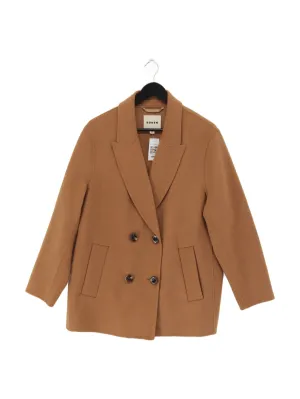 Boden Women's Coat UK 16 Brown Wool with Polyester