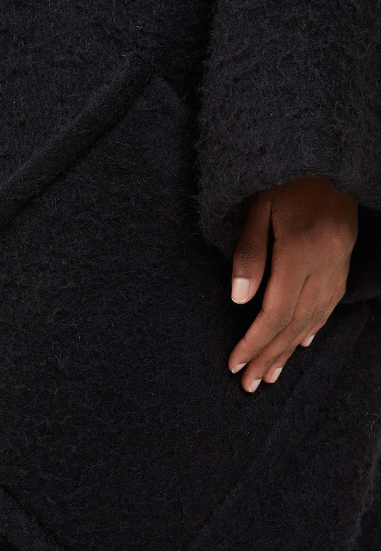 Bouclé Oversized Coat