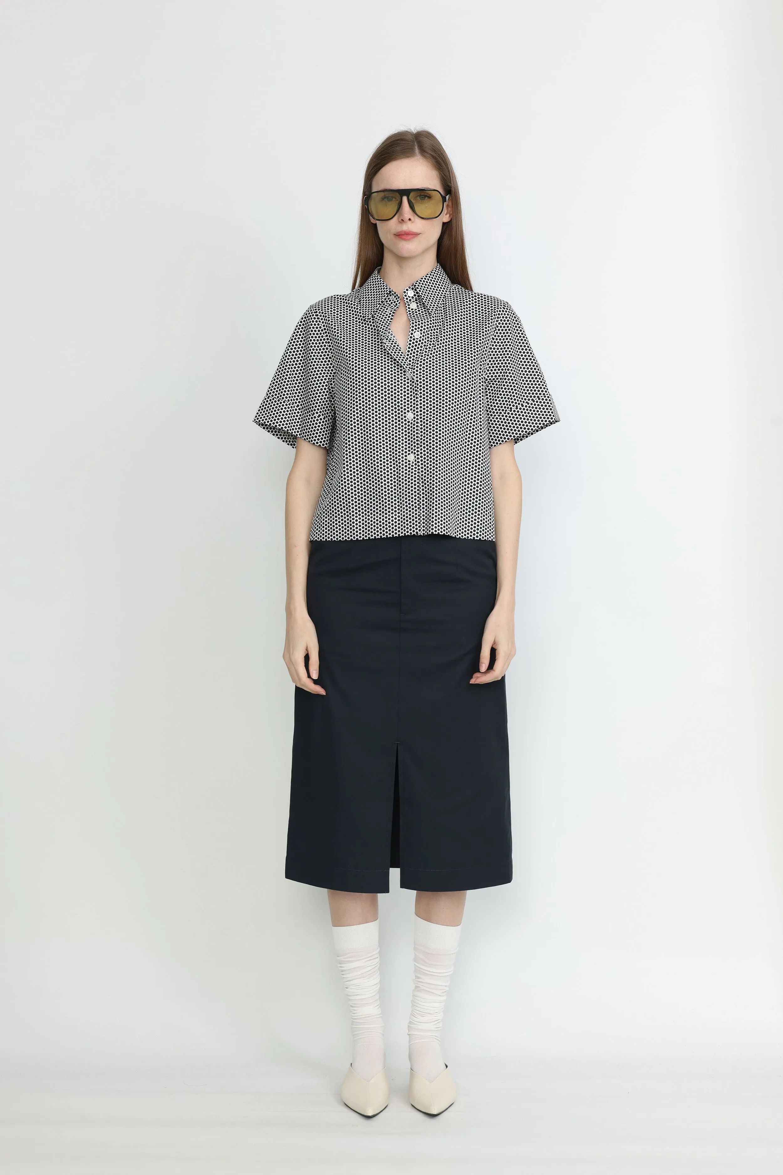 Brisbane Suit Skirt in Charcoal Black