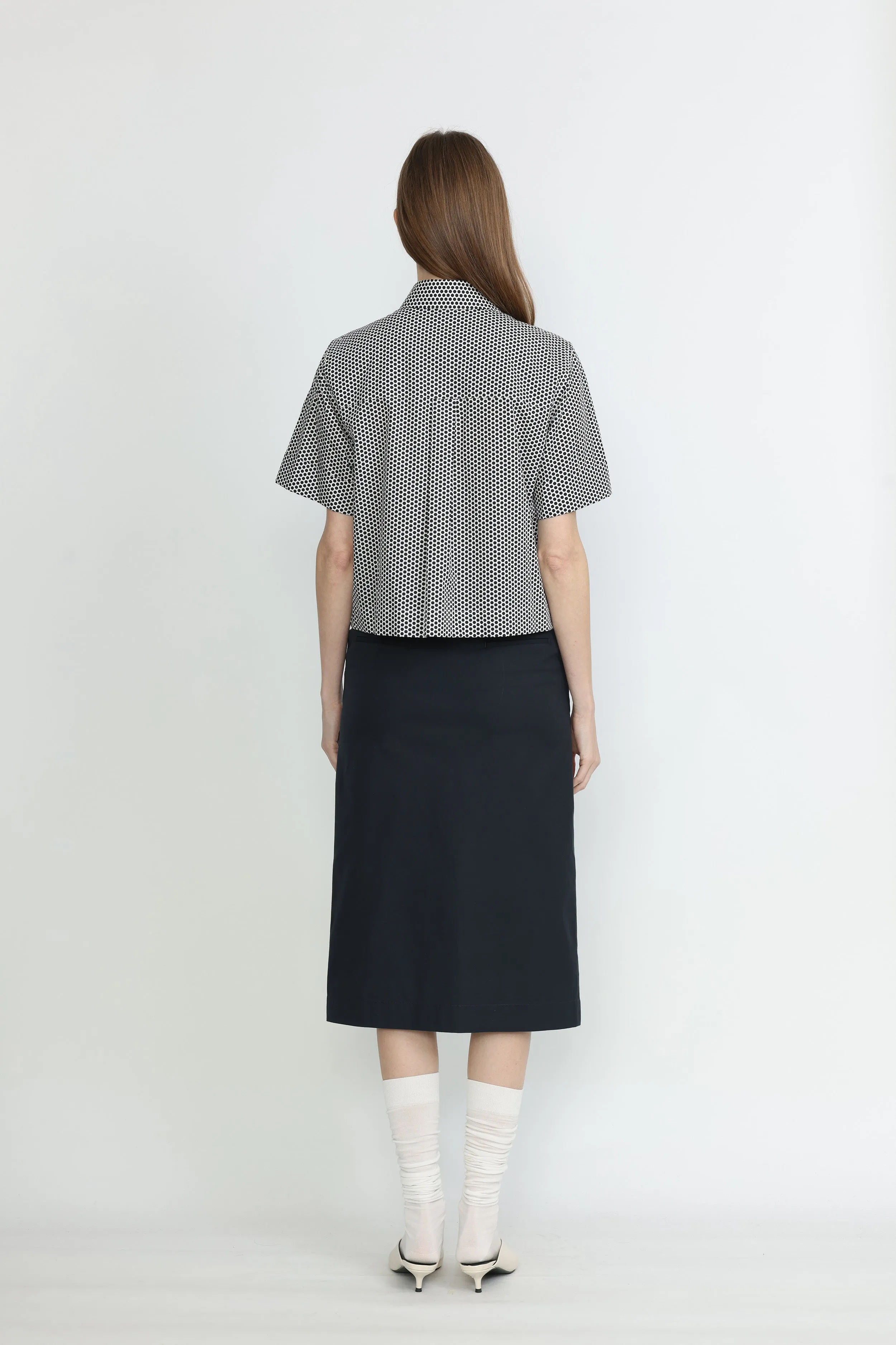 Brisbane Suit Skirt in Charcoal Black